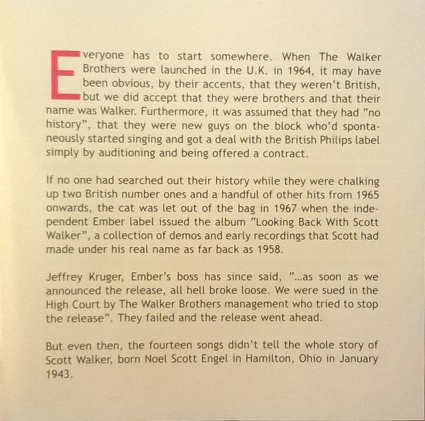 Scott Walker : The Early Years (CD, Comp)