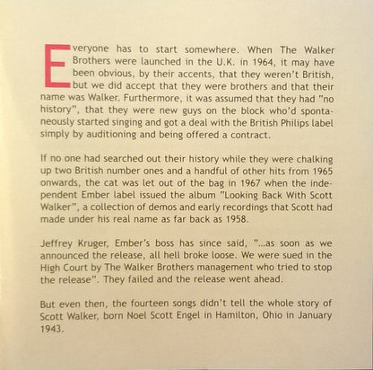 Scott Walker : The Early Years (CD, Comp)