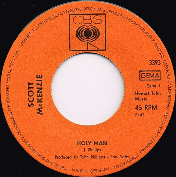 Scott McKenzie : Holy Man / What's The Difference (Chapter Three) (7")