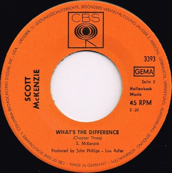 Scott McKenzie : Holy Man / What's The Difference (Chapter Three) (7")