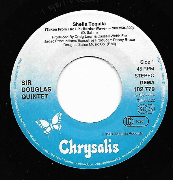 Sir Douglas Quintet : Sheila Tequila (7")