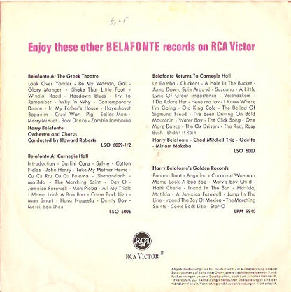 Harry Belafonte : Little Bit Of Rain / Roll On, Buddy (7")