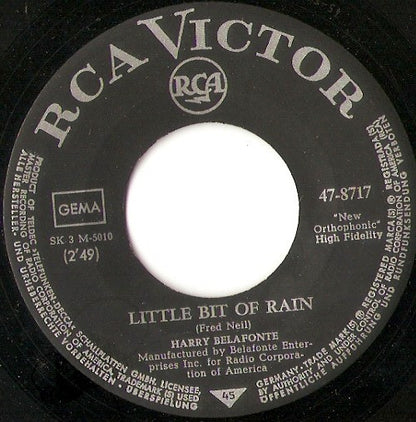 Harry Belafonte : Little Bit Of Rain / Roll On, Buddy (7")