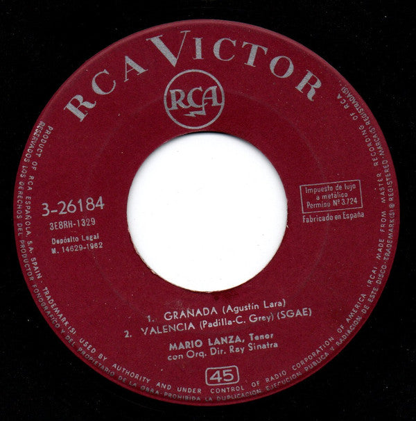 Mario Lanza : Granada (7", EP)