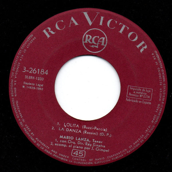 Mario Lanza : Granada (7", EP)