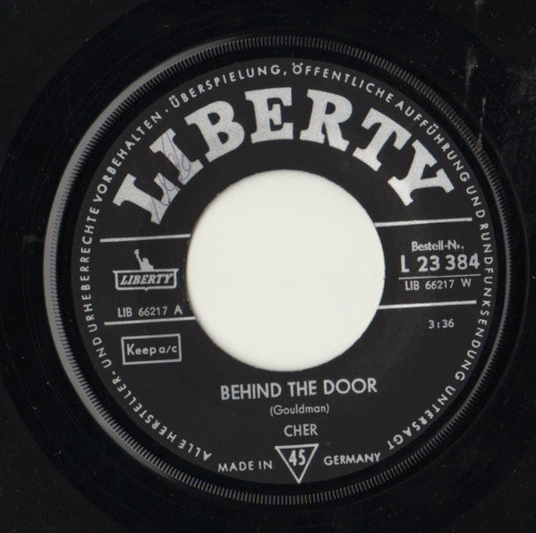 Cher : Behind The Door / Magic In The Air (I Feel Something In The Air) (7", Single)