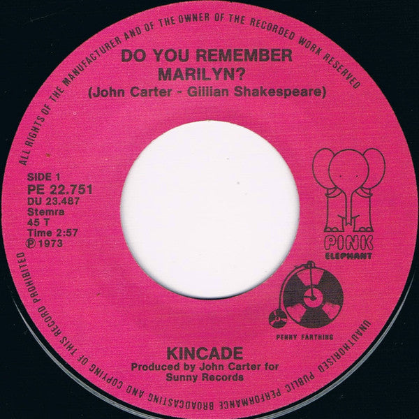 Kincade : Do You Remember Marilyn? (7", Single)