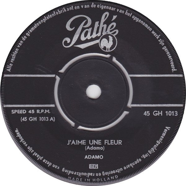 Adamo : J'aime Une Fleur / Laissons Dire (7", Single)