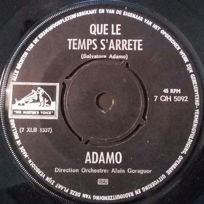 Adamo : Que Le Temps S'Arrete (7", Single)