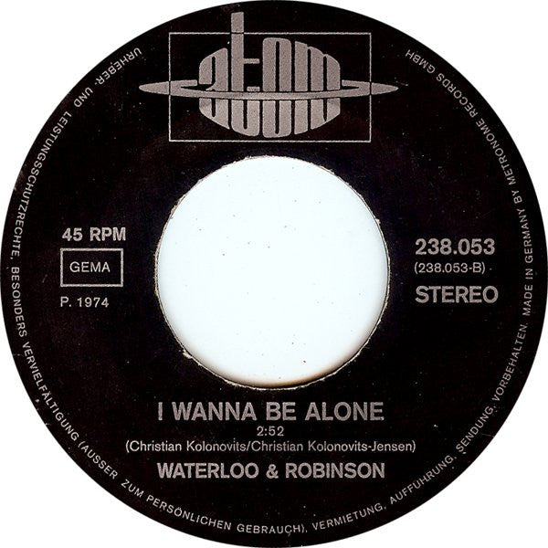 Waterloo & Robinson : Hollywood (7", Single)