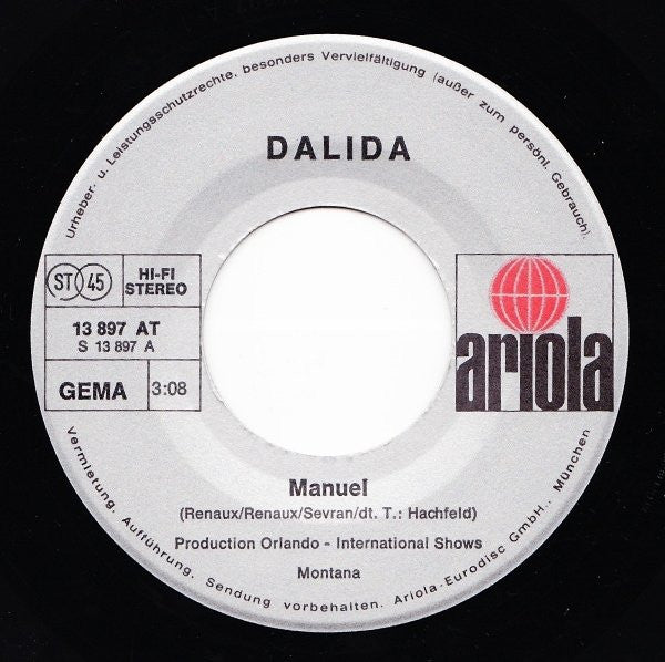 Dalida : Manuel (7", Single)