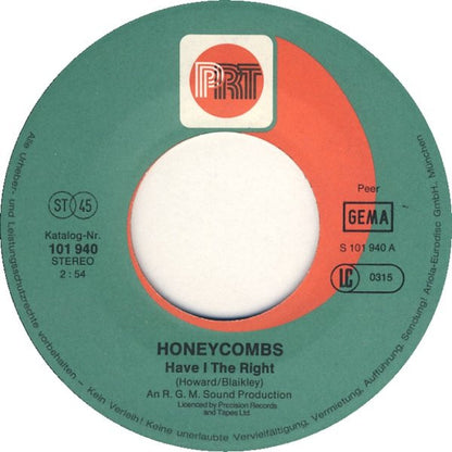 The Honeycombs : Have I The Right / I Can't Stop (7", Single)