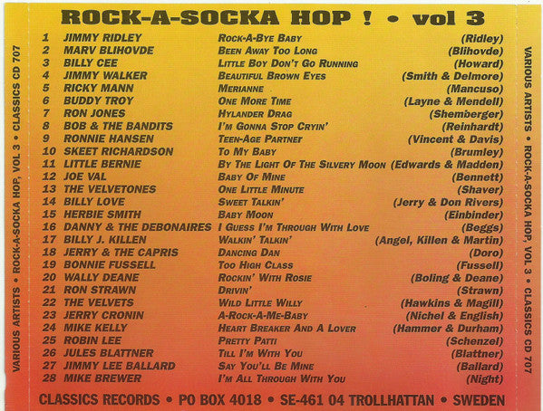 Various : Rock-A-Socka-Hop! Vol. 3 (CD, Comp)