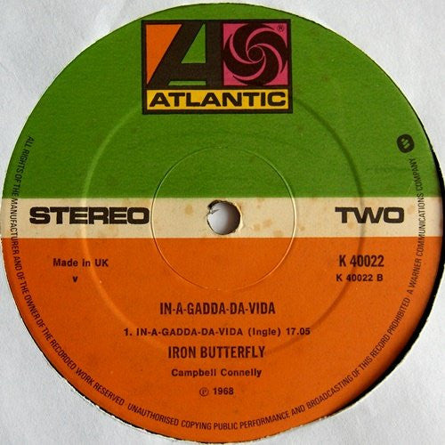 Iron Butterfly : In-A-Gadda-Da-Vida (LP, Album, RE)
