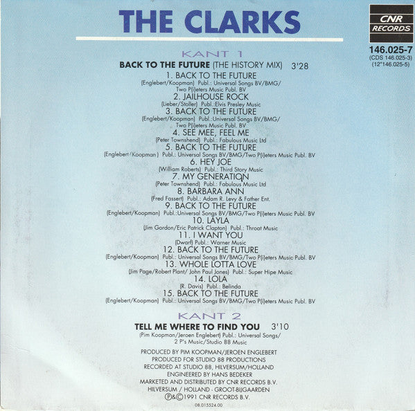 The Clarks : Back To The Future (7", Single)