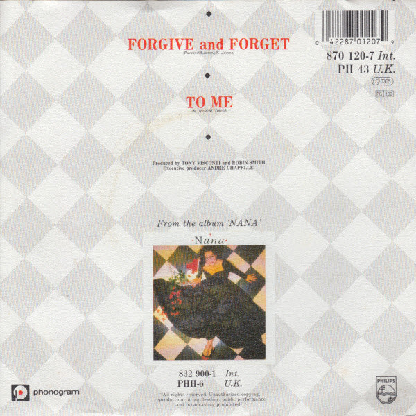 Nana Mouskouri : Forgive And Forget (7", Single)