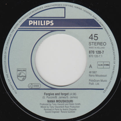 Nana Mouskouri : Forgive And Forget (7", Single)