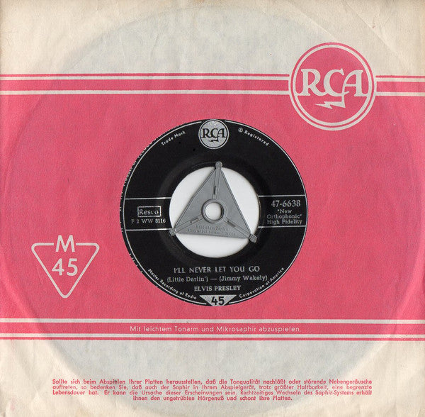 Elvis Presley : I'll Never Let You Go / I'm Gonna Sit Right Down And Cry Over (7", Single)