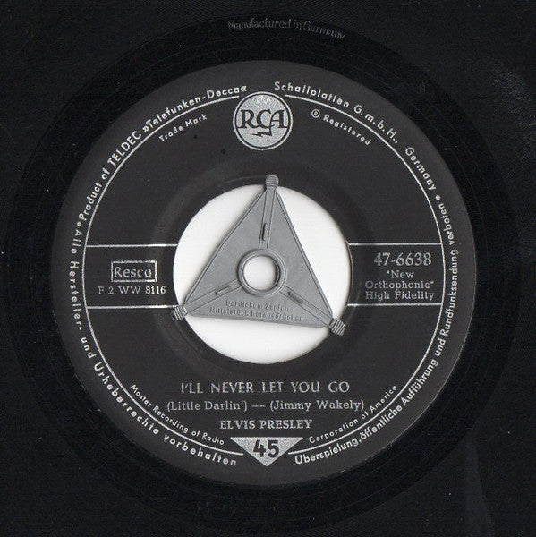 Elvis Presley : I'll Never Let You Go / I'm Gonna Sit Right Down And Cry Over (7", Single)