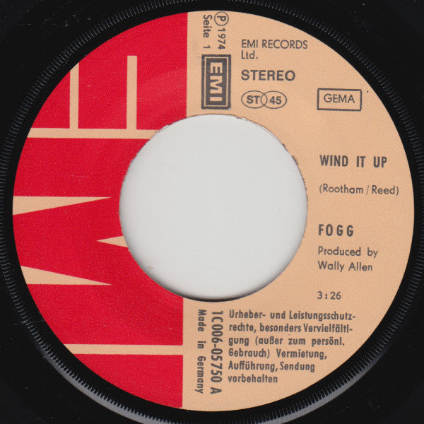 Fogg : Wind It Up (7", Single)