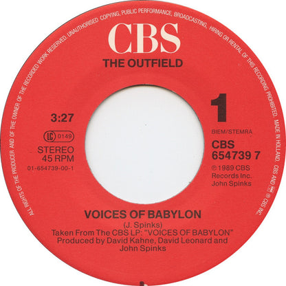 The Outfield : Voices Of Babylon (7", Single)