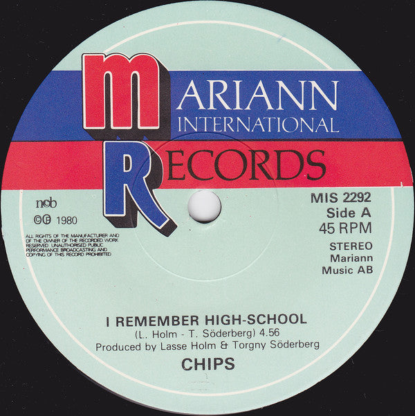 Chips (4) : I Remember High-School / Paris (7", Single)
