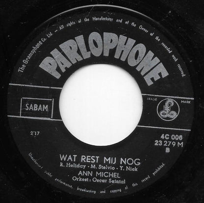 Ann Michel : Zo Maar Zomer / Wat Rest Mij Nog (7")