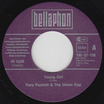 Gary Puckett & The Union Gap : Young Girl / This Girl Is A Woman Now (7", Single)