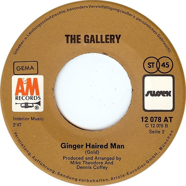 Gallery (2) : Nice To Be With You / Ginger Haired Man (7", Single)
