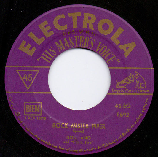 Don Lang And His Frantic Five : Rock Mister Piper / Rock Around The Cookhouse (7", Single)