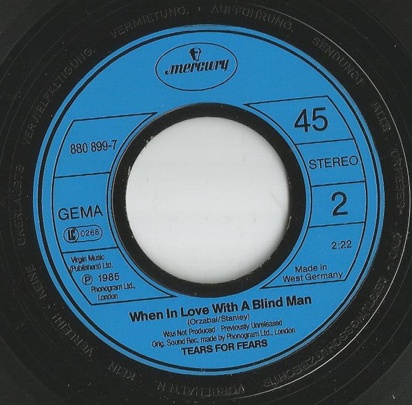 Tears For Fears : Head Over Heels (7", Single)