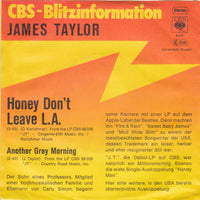 James Taylor (2) : Honey Don't Leave L.A. (7", Single, Promo)