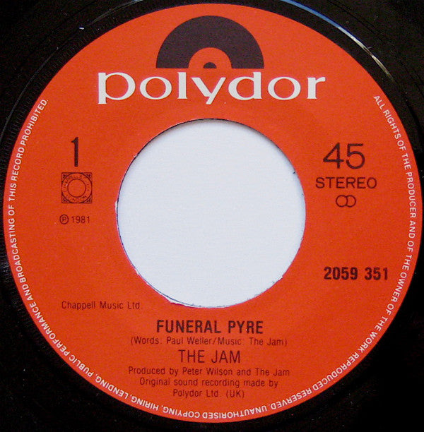 The Jam : Funeral Pyre (7", Single)