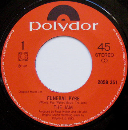 The Jam : Funeral Pyre (7", Single)