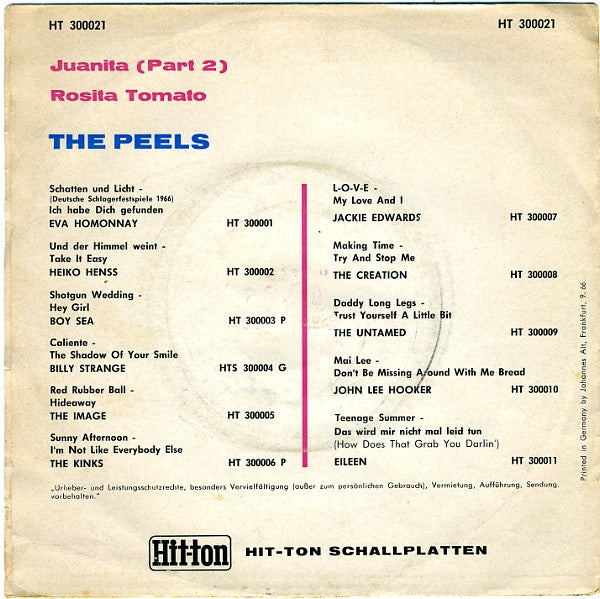 The Peels : Juanita (Part 2) (7", Single)