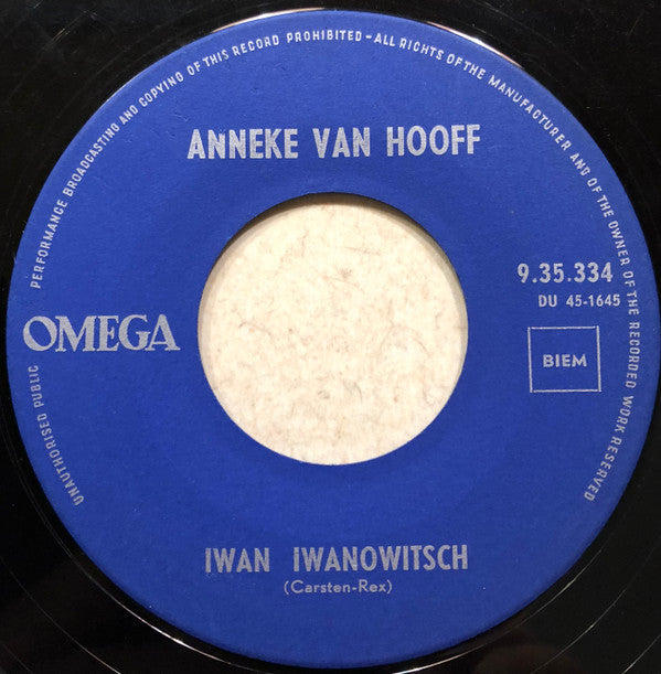 Anneke Van Hooff (2) : Mijn Sweetheart's Guitaar (7", Single)