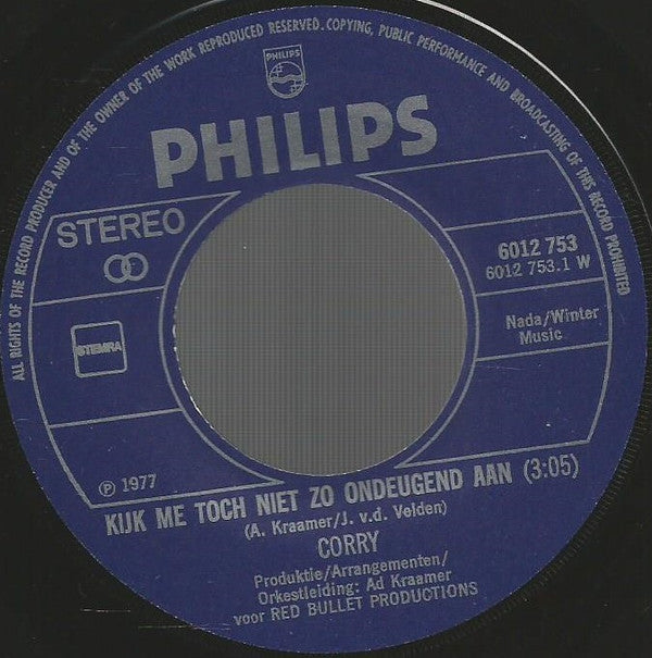 Corry Konings : Kijk Me Toch Niet Zo Ondeugend Aan (7", Single)