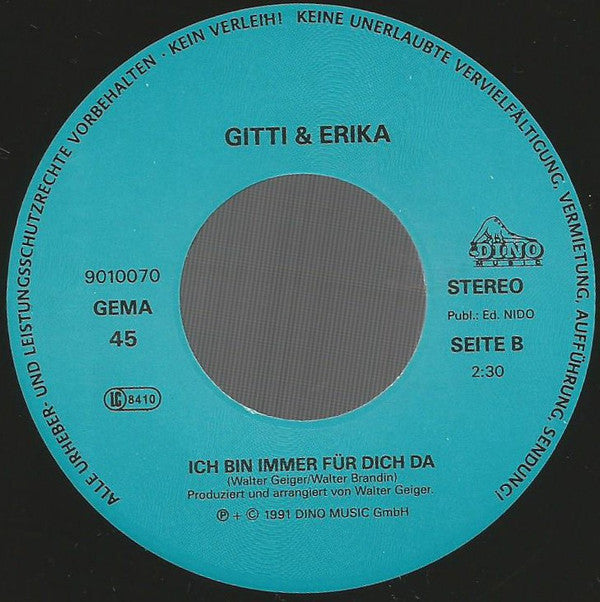 Gitti & Erika : Wenn Jemand Dich Liebt (7", Single)