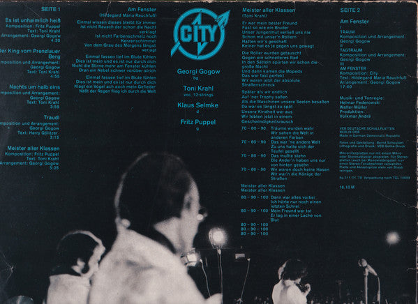 City (3) : Am Fenster (LP, Album)