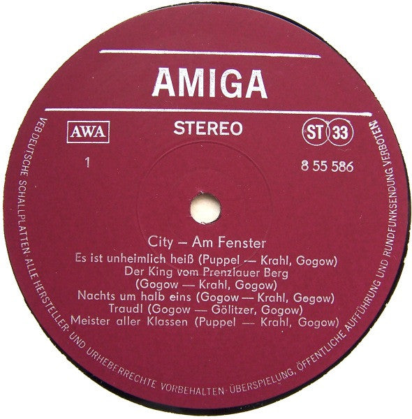 City (3) : Am Fenster (LP, Album)