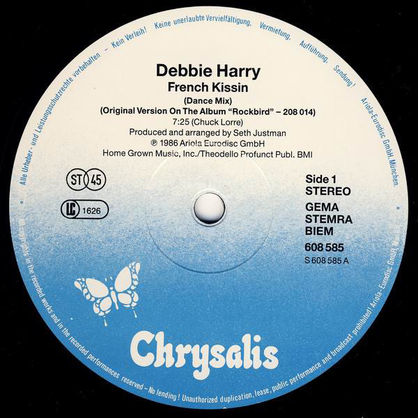 Deborah Harry : French Kissin (12", Maxi)