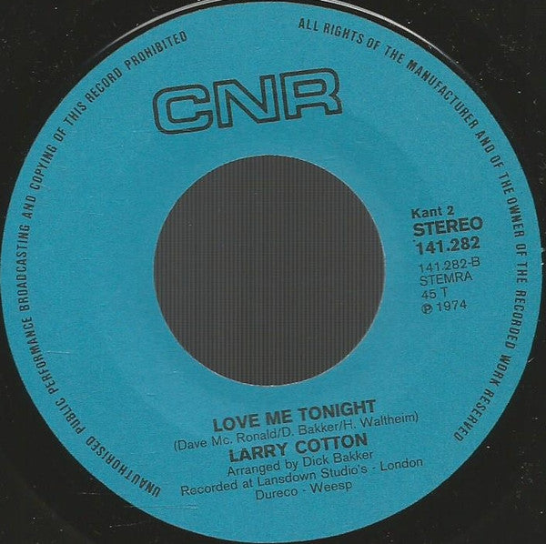 Larry Cotton (2) : Marlena (7", Single)