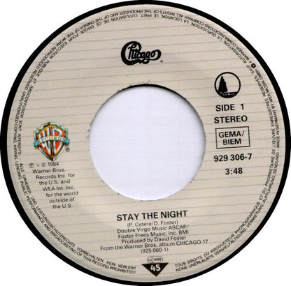 Chicago (2) : Stay The Night (7", Single)