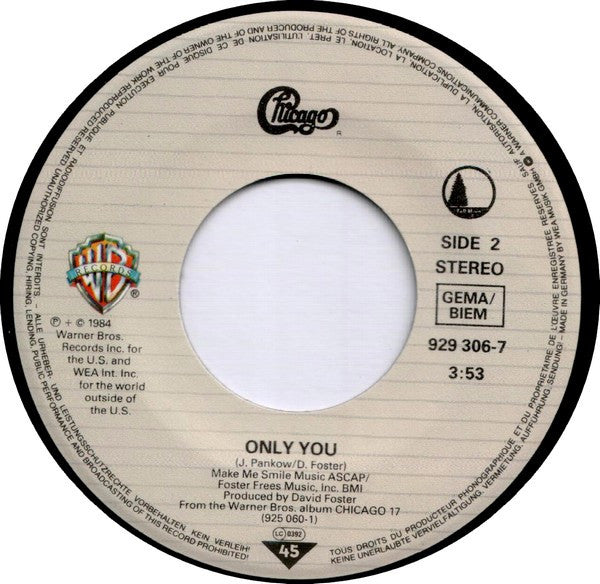 Chicago (2) : Stay The Night (7", Single)