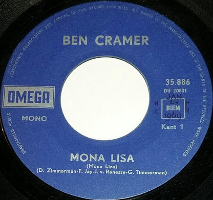 Ben Cramer : Mona Lisa (7", Single, Mono, Blu)