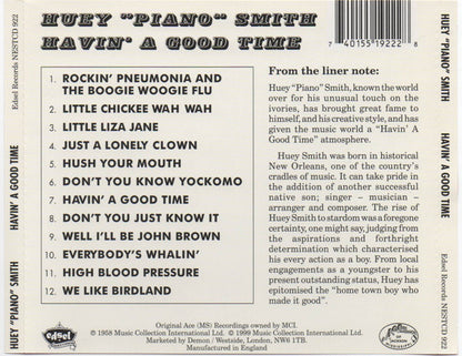 Huey "Piano" Smith & His Clowns : Having A Good Time (CD, Album)