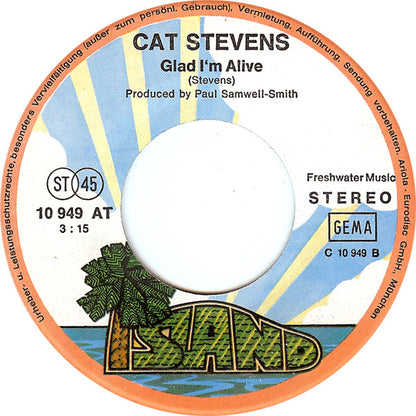 Cat Stevens : Morning Has Broken / Glad I'm Alive (7", Single)