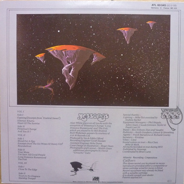 Yes : Yessongs (3xLP, Album, RE, 3-P)
