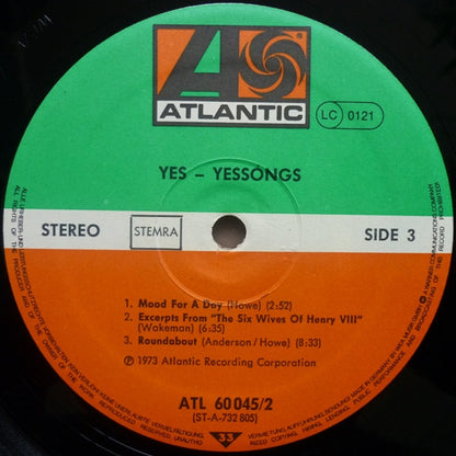Yes : Yessongs (3xLP, Album, RE, 3-P)