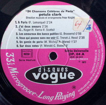 Petula Clark : 23 Chansons Célèbres De Paris (2xLP, Album)